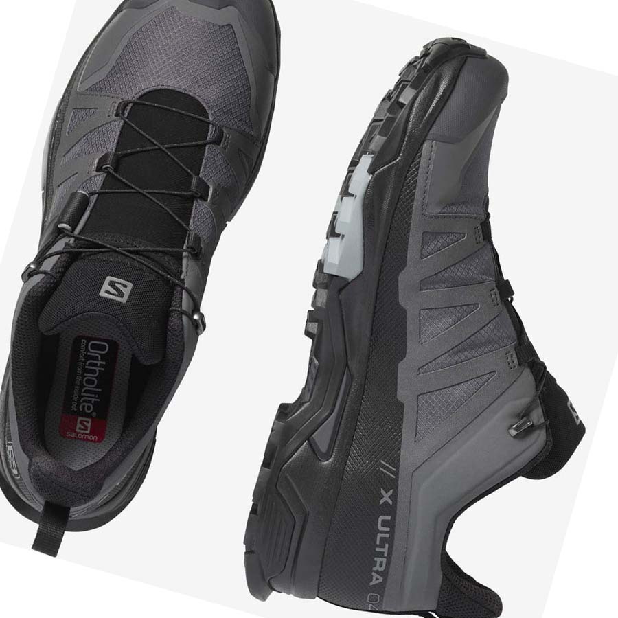 Salomon X ULTRA 4 GORE-TEX Túracipő Férfi Szürke | HU 2032ZUT